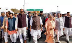 Rajnath praises UP CM Adityanath for acting against criminal elements