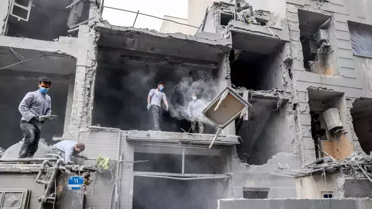 Tehran rejects Trump claim on talks; fire near Dubai airport Tehran rejects Trump claim on talks; fire near Dubai airport