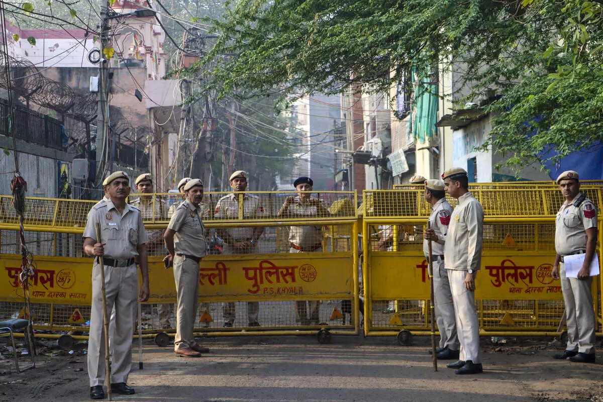 Muslims offer Eid prayers in West Delhis Uttam Nagar amid heavy police presence Muslims offer Eid prayers in West Delhis Uttam Nagar amid heavy police presence