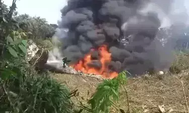 Colombian military plane crashes with over 100 soldiers onboard
