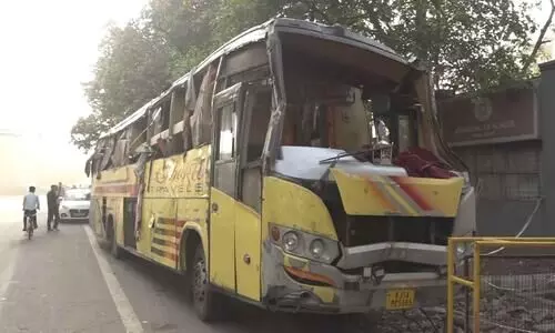 2 dead, 23 injured as sleeper bus overturns in Karol Bagh