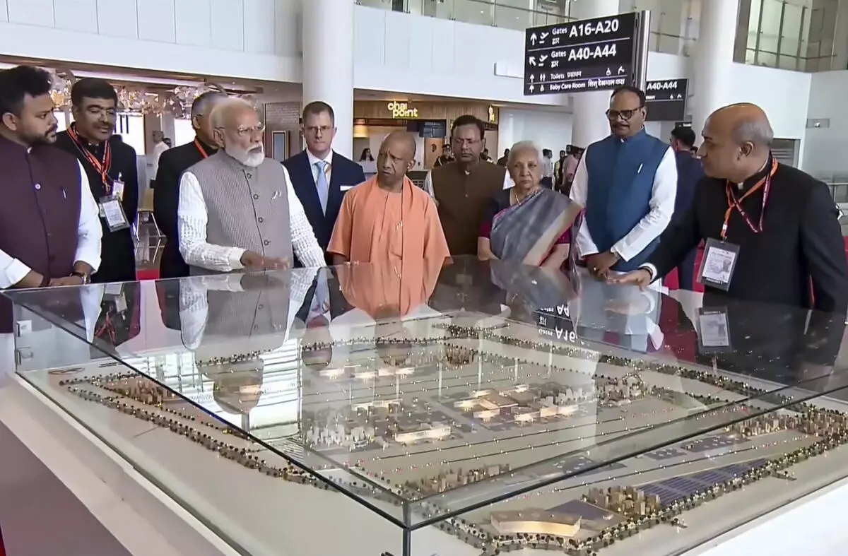 PM Modi inaugurates Phase I of Noida International Airport PM Modi inaugurates Phase I of Noida International Airport