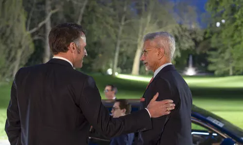 Jaishankar meets French President Macron on sidelines of G7 Summit Jaishankar meets French President Macron on sidelines of G7 Summit