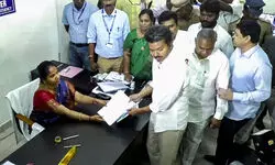 Vijay files nomination from Perambur in Chennai, appeals to people to give chance to whistle Vijay files nomination from Perambur in Chennai, appeals to people to give chance to whistle