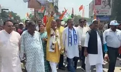 Heavyweight candidates file nomination with grand processions in Siliguri