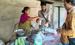 Chants inside, commerce outside:  A rally fuels local economy