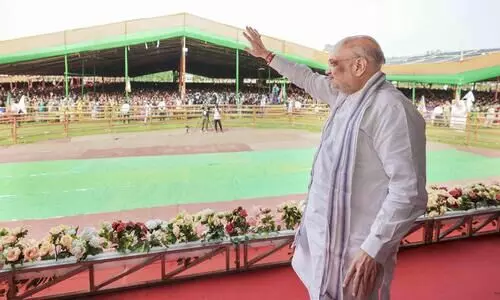 Amit Shah holds huge roadshow in Keralas Beypore Amit Shah holds huge roadshow in Keralas Beypore