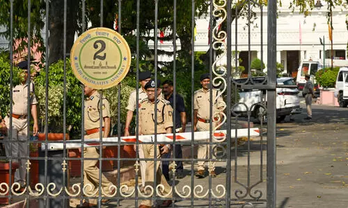 Security scare at Delhi Assembly as SUV breaks through iron gate; 3 held, vehicle seized Security scare at Delhi Assembly as SUV breaks through iron gate; 3 held, vehicle seized