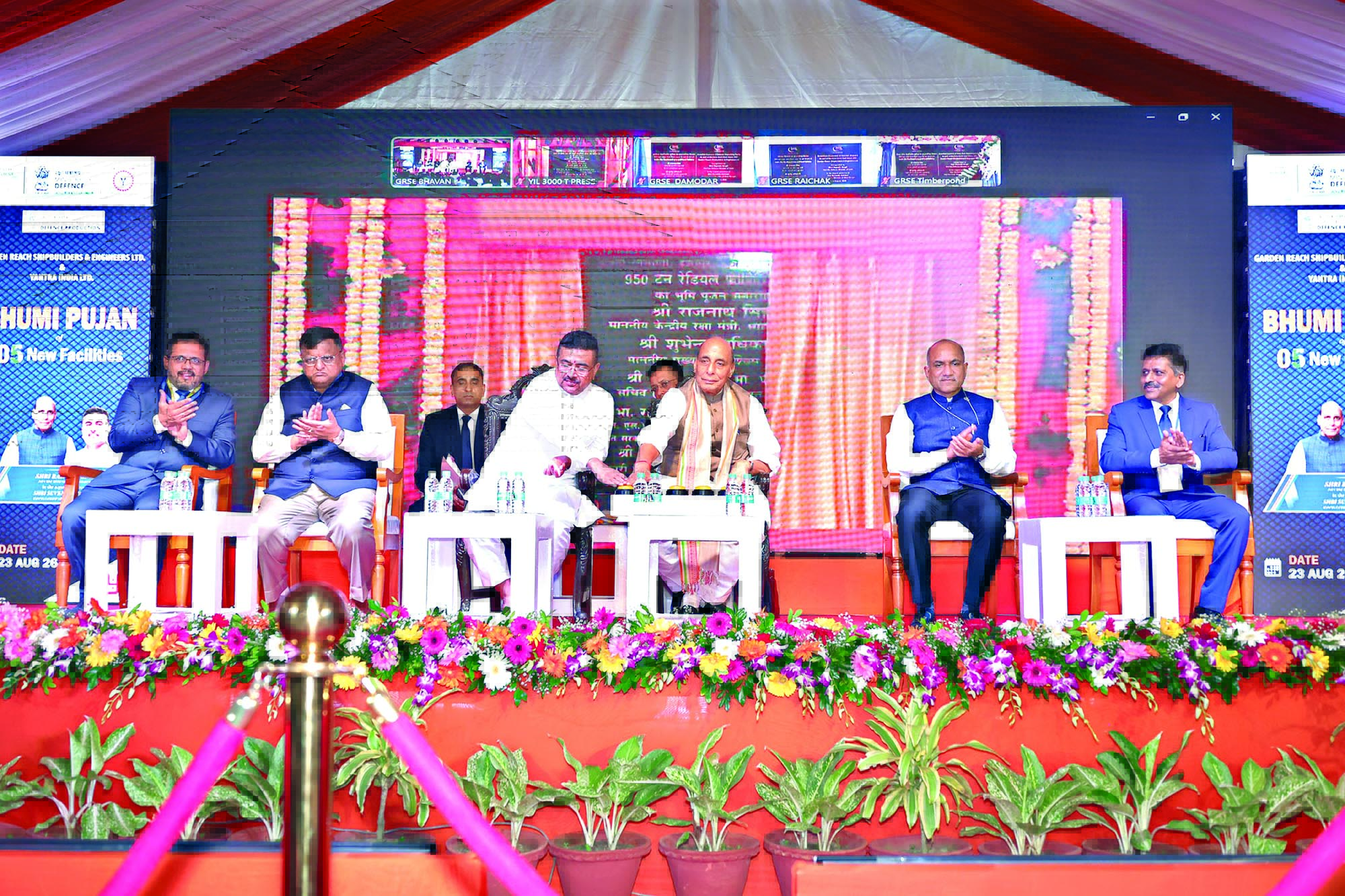 Rajnath Singh lays foundation for Rs 3,500 cr defence projs in Bengal