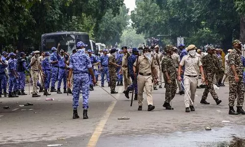 Over 20,000 police, paramilitary personnel deployed in Delhi ahead of CJP protest Over 20,000 police, paramilitary personnel deployed in Delhi ahead of CJP protest